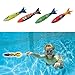 Koogel Diving Toys, 4 Pcs Colorful Dive Torpedoes for Pool Use Gliding Shark Throwing Torpedo Underwater