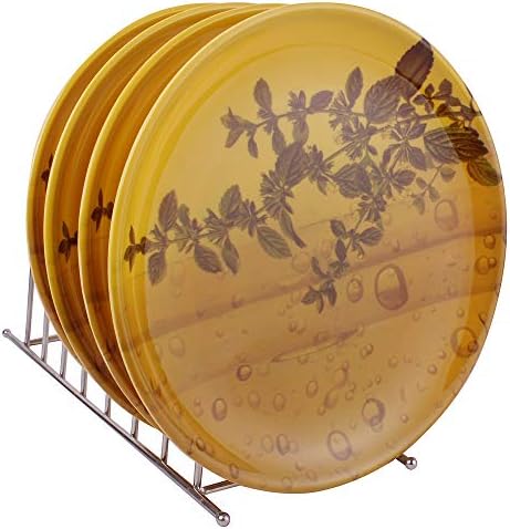 Golden Fish Unbreakable Full Dinner Plates (Set of 4 Plates) (Yellow)