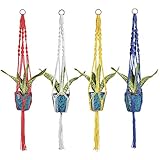 Plant Hanger,YXMYH Set of 4 Macrame Plant Hanger,41 Inch Indoor Outdoor Decorations Pure Handmade