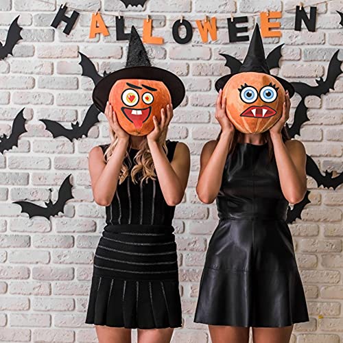 Koogel 20 Kind Designs Pumpkin Decorating Craft, 10 Sheets Halloween Pumpkin Decorating Pumpkin Stickers Pumpkin Decorating Kit for Pumpkin Decoration Craft Halloween Game Trick Treat Party Supplies
