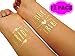 Funny Bone Products Bachelorette Bride and Bride Tribe Temporary Tattoos, Metallic Shiny Gold Flash, Bachelorette Party Supplies Ideas Accessories Favors