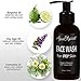 Face Wash For Oily Skin - Organic Daily Facial Cleanser With Moisturizing Aloe Vera Gel - Natural Anti Aging & Exfoliating Scrub For Cleansing Oil And Acne