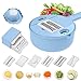 Jeslon Vegetable Mandoline Slicer - 10 in 1 Vegetable Spiralizer Cutter and Shredder - Kitchen Multipurpose Julienne Grater with Guard and Egg white Separator - Low Carb Meals Veggie&Food Dicer