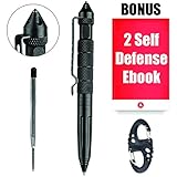 Multi-function Military Tactical Pen 4 in 1 Self Defense Device - Glass Breaker - DNA Collector with Ink Refill + BONUS. Aircraft Aluminum Tactical-Pens Self Defense & Survival Tool