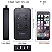 D-Best Compact 4 Outlets Surge Protector Power Strips with 4 Smart USB Charging Ports and 6 Ft Extension Cord (Black)