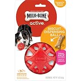 Milk-Bone Active Biscuit Dispensing Ball, Interactive Dog Treat Dispensing Dog Toy, Medium