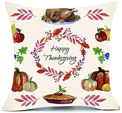 Thanksgiving Rectangle Pillow Case SOUFUN Decor Sofa Waist Throw Cushion Cover (E)
