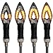 Kinstecks 4PCS Motorcycle Indicators Flowing Turn Signal Lights Motorbike Turning Indicators 12V 14 LEDs Bulbs for Motorcycle Motorbike Scooter Quad Cruiser Off Road