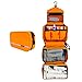 Mowham Toiletry Bag Medium Hanging Cosmetic Organizer Foldable Waterproof Travel Kit Bathroom Storage for Boys Men/Women balck (Orange)