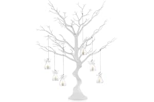 NUPTIO White Christmas Tree Branch Artificial 30 inch Tall Manzanita Tree Centerpiece Wedding Centerpieces for Tables, Decorative Ornament Display Tree Branches for Decoration Weddings (1 Pc)