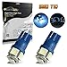 Partsam T10 LED Light Bulbs 194 168 175 2825 Lights Car Interior Dome Map Door Courtesy License Plate Light-2Pcs Ice Blue