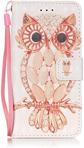 iPhone 6S Wallet Case, iPhone 6 Case, iPhone 6S Case,Alkax Cute Owl Pattern Flip PU Leather Cover with Stand Kicktand Card Slots Wrist Strap Full Body Protective Phone Cases for Apple iPhone 6 (Owl)