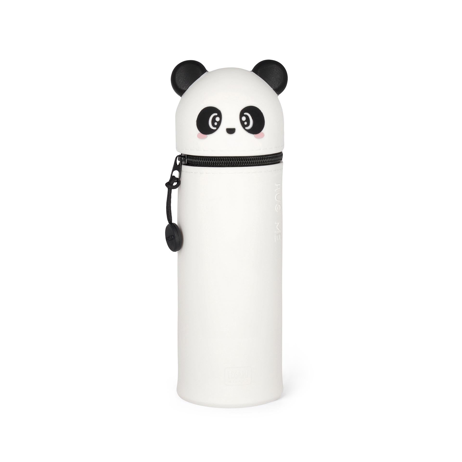 LEGAMI - 2-in-1 Soft Silicone Case - Kawaii Table Pen Holder, Zipper, Silicone, Pen Bag, Colouring Pencils Marker, H 18.5 cm, Panda, Kawaii