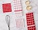 DII Basic Terry Collection Windowpane Dishtowel Set, 16x26, Red Check, 4 Piece