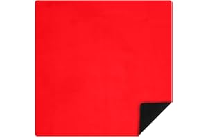 Buryeah 40 x 40 Inch Square Mahjong Mat for Table Domino Rubber Anti Slip Playmat Large Mahjong Table Mat Board Game Mat Mahjong Table Cover for Playing Paigow Poker Game Indoor Outdoor (Red)