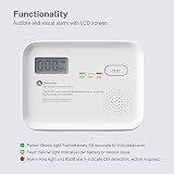 Defender 10 Year Carbon Monoxide Alarm Battery Powered EN50291 LCD view 2