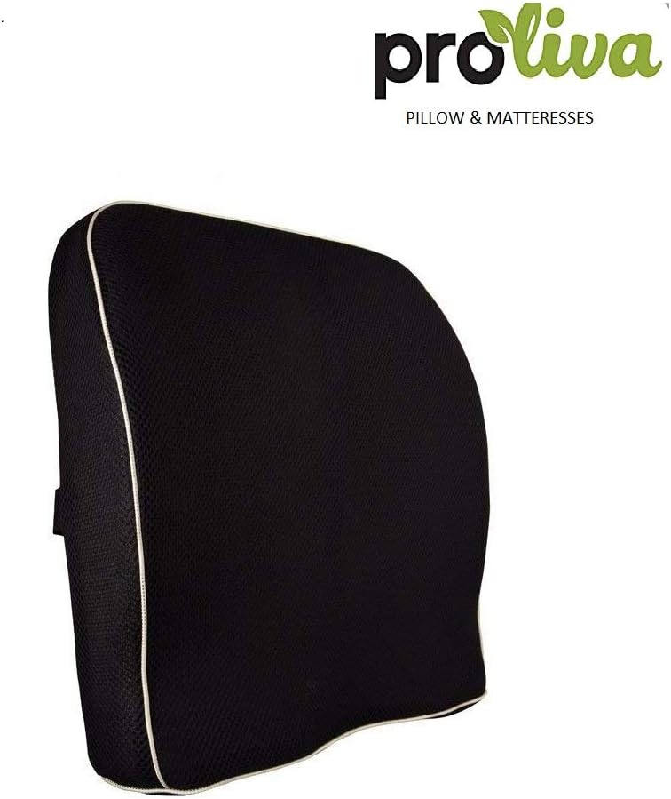 Proliva Orthopedic Memory Foam Spine Lumbar Full Backrest Cushion For Back Pain Relief Compatible With Computer,Car…