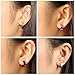 Adecco LLC Men Women 316L Stainless Steel Unique Small Hoop Earrings Huggie Ear Piercings Hypoallergenic (rainbow)