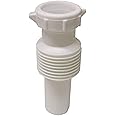 LASCO 03-4315 White Plastic Tubular 1-1/4-Inch Flexible Extendable Slip Joint Extension with Nut and Washer