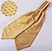 SetSense Men's Floral Jacquard Woven Self Cravat Tie Ascot One Size Yellow / Blue