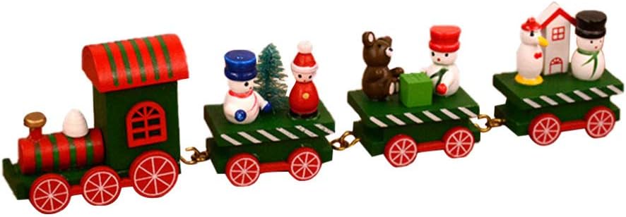 Amosfun Navidad Mini Tren De Madera Ornamento Tren De Dibujos Animados Estatuilla Juguete Centro De Mesa Para Festivo Tienda De Vacaciones Hogar Escaparate Decoracion Ninos Regalo Verde Amazon Es Hogar