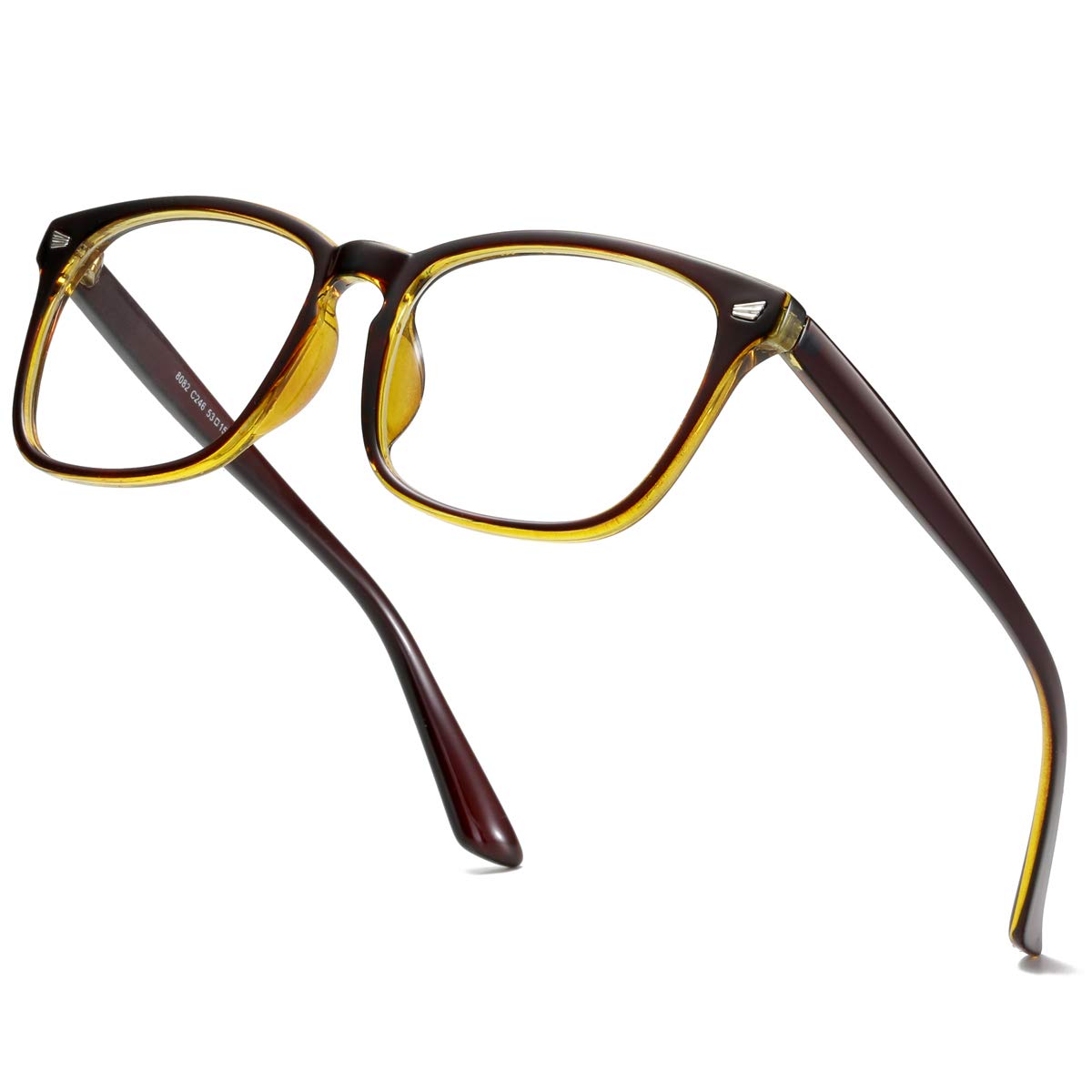 aisswzber Unisex Stylish Square Non-Prescription