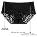 Eve's temptation Janice Everyday Panties Floral Lace Sliming Brief Sexy Lingerie Underwear for Women - Black Floral Pattern- XX-Large