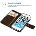 iPhone 5s Wallet Case，MOLLYCOOCLE iPhone SE Butterfly Floral Embossed PU Leather Flip Folio Wallet Case with Soft Shockproof TPU Bumper Inner Wallet Case for iPhone 5&5s&Se Women Girls