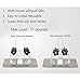 Mop Broom Grip Holder, 2 Pcs Reusable Self-Adhesive Holder, No Drilling Wall Mounted Hanger Holders,Clean Tool Organizer Kitchen Bathroom-Max Load 11 lbs (White)
