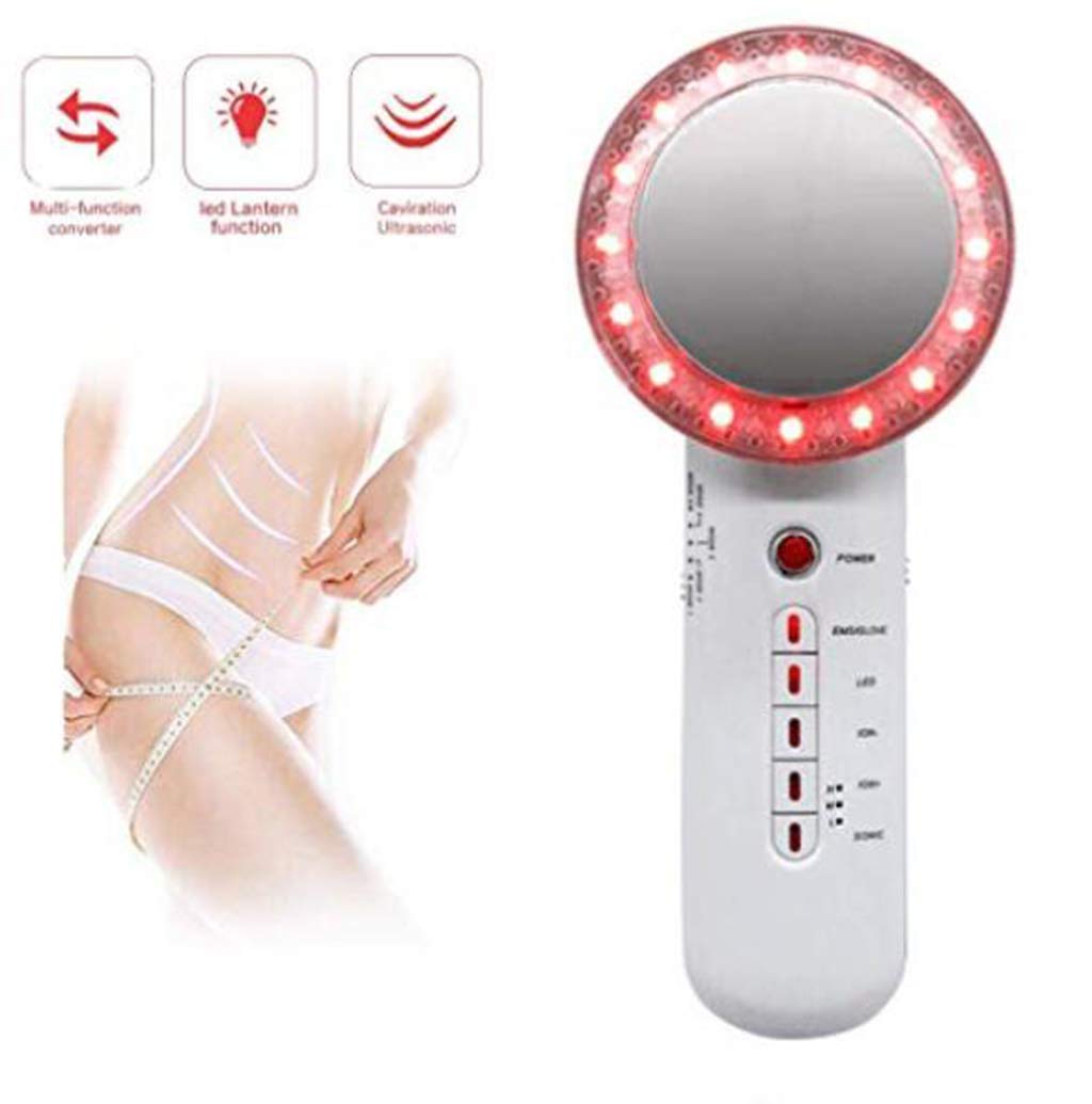 ボディスリミングマッサージ器 6 In 1ブルーレッドライトemsチリオメーターフェイシャルビューティーボディシェイプマッサージ セルライト除去脂肪軽減 肌引き締め B07tt9bw6s 日本産