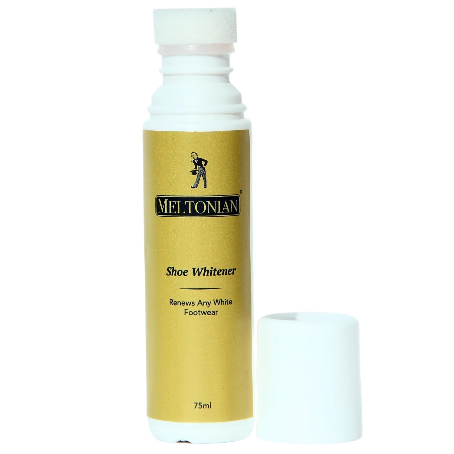Photo 1 of Meltonian Shoe Whitener - Paint and Polish - White Shoe Paint for Soles, Leather, Vinyl, Canvas, Nylon and More and Liquid White Shoe Polish Restores with Sponge Applicator, 75ml