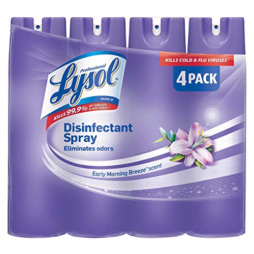 Lysol Disinfectant Spray, Early Morning Breeze, 76oz (4X19oz)