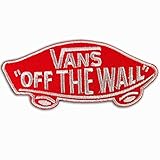 Vans off the Wall SKATEBOARD RED IRON ON PATCHES # WITH FREE GIFT