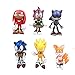 6 Pcs Sonic Hedgehog figures Characters set of 6 Action Figure Toys Premium Sonic Cake Toppers Sonic cake decorations and Party Favors for sonic party supplier birthday