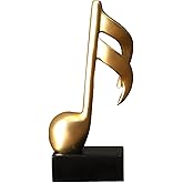 Igreli Music Note Decor Gifts Musical Figurine Modern Statue Sculpture Table Centerpiece Crafts Gold Home Arts, Piano Note Sculpture Home Arts. (A Style)
