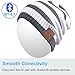 Rotibox Washable Winter Mens Womens Hat Strip Bluetooth Beanie Cap w/Wireless Headphones Mic Hands Free Rechargeable Battery for Outdoor Sports Skiing Snowboard Skating Camping, White