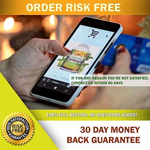 Pure Garcinia Cambogia Extract 80% HCA. Best Organic Supplement For Weight Loss. 60 Diet Pills. FDA Approved Factory. 100% Money Back Guarantee!