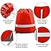 BeeGreen 20 Pieces Red Drawstring Backpacks Bags Bulk, String Bags Reflective Cinch Sack, DIY Blank Drawstring Bags for Women and Men