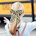 Jaciya 6 Pieces Satin Hair Scrunchies for Hair Bowknot Silk Satin Scarf Hair Ties Pattern Leopard Animal Print Hair Scrunchy Hair Bow Accessories for Women