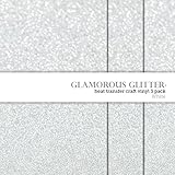 Glamorous Glitter Heat-Transfer Vinyl Multi-Pack 3 Sheets White 10