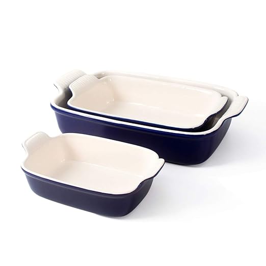 Feixunfan Fuente para Hornear Rectangular de cerámica Molde for ...