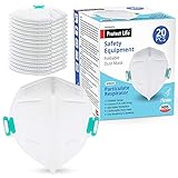 Disposable Dust Masks for face - 20 pack - NIOSH Certified - Safety N95 Particulate Respirator Mask | 4-Layer Protection from Dust & more