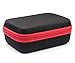 Case for Shokz openrun, openrun pro, openrun Mini, openmove, opencomm, Aeropex, OpenMove, Trekz, Trekz Mini, Trekz Air, Bluez 2, 2S; (Black with red Zip)