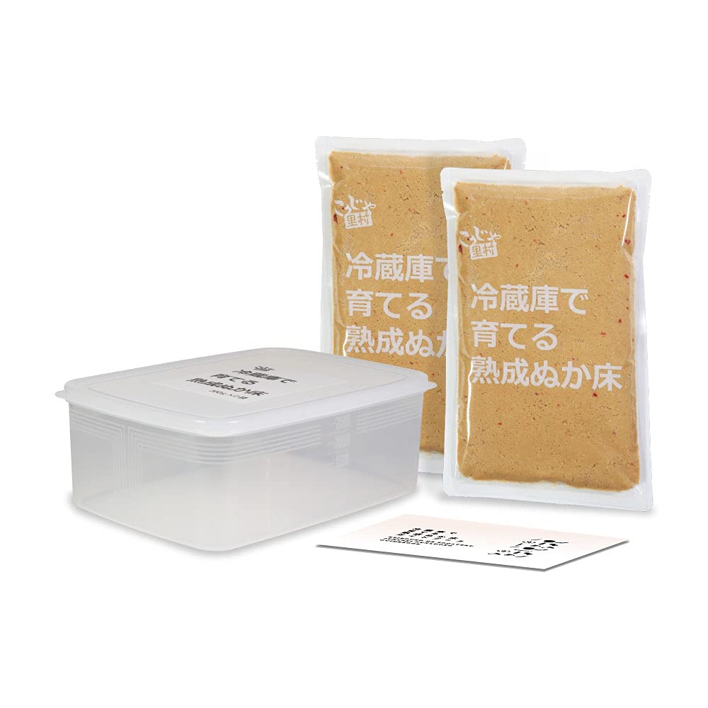 コーセーフーズ 冷蔵庫で育てる 熟成ぬか床 リーズナブルセット ( 1400g / ガイドブック付き ) 簡単 ぬか漬けセット ( 漬物 漬け物 ) 容器 セット の商品画像