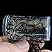 Pern Vines Pattern Nail Art Foil Sticker Glue Transfer Black Lace Nail Decal Roll in Clear Jar 1 meter NO GLUE 225