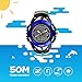 Aposon Kids Sports Digital Watch for Boys Girls Outdoor Analog Quartz Military Wrist Watches Waterproof LED Screen Dual Time Electronics Watch with Night Light Alarm Chronograph Stopwatch - Blue