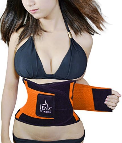 Jenx Fitness Unisex Waist Trimmer, Orange,  Small
