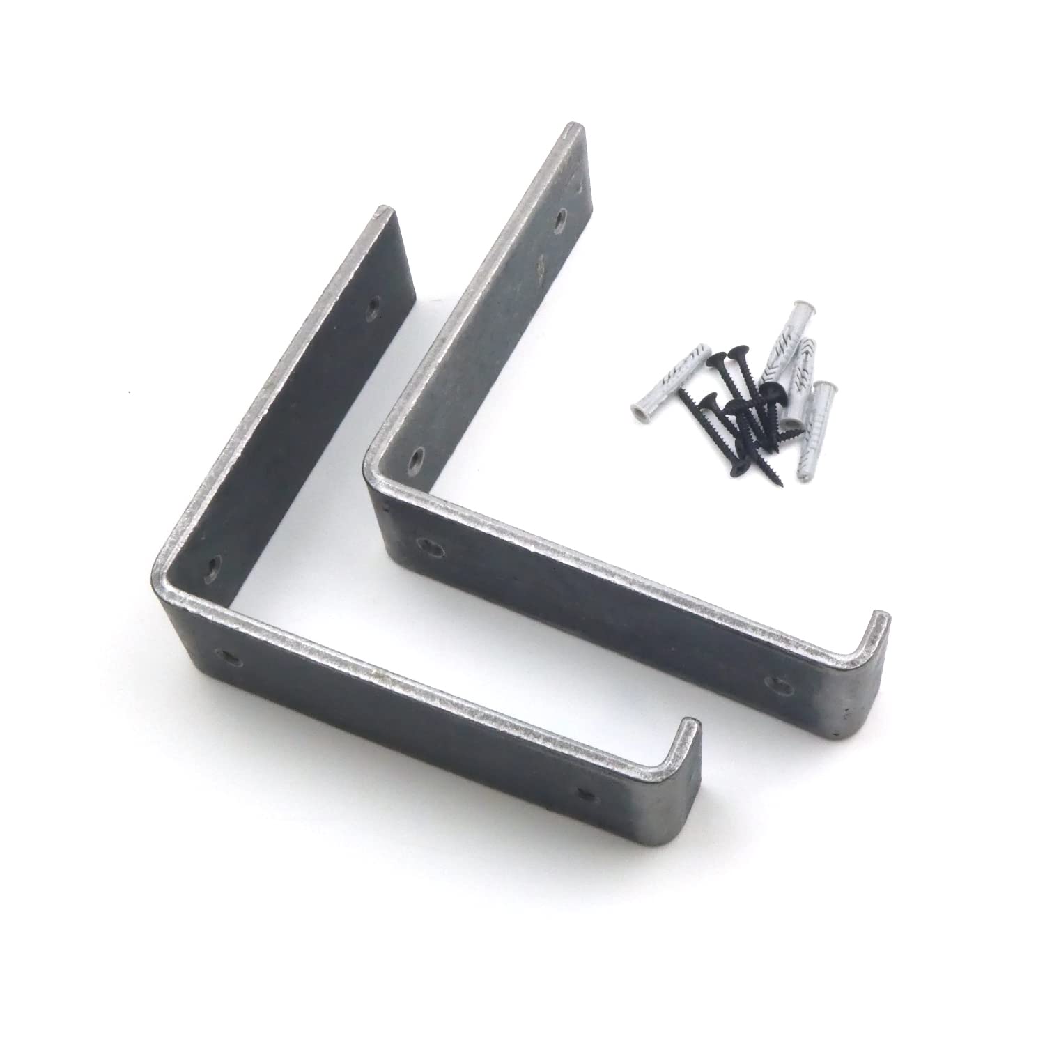 Pair of Lipped Scaffold Board Shelf Brackets U Style (6" x 6")