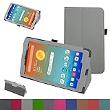 AT&T Trek HD Case,Mama Mouth PU Leather Folio 2-folding Stand Cover with Stylus Holder for 8