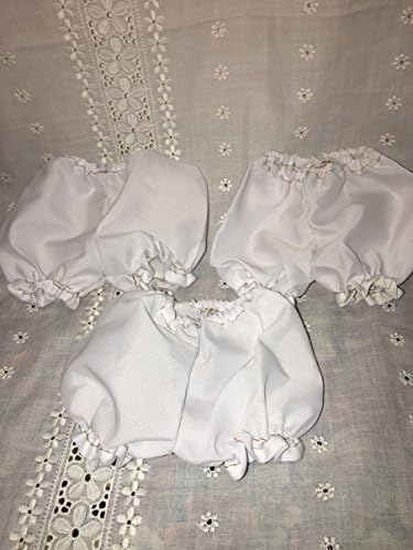 Fits Chatty Cathy Doll Clothes White Panties Bloomers Underwear Lot of 3 pcs Handmade